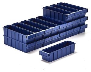 AJ Produkty Plastový box DETAIL, 400x115x100 mm, modrý, bal. 20 ks