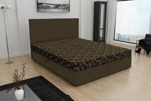 Boxspringová postel s úložným prostorem DANIELA COMFORT - 140x200, hnědá