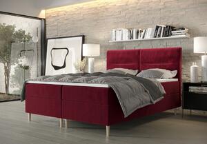 Boxspringová postel s úložným prostorem HENNI COMFORT - 140x200, červená