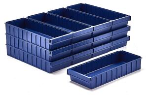 AJ Produkty Plastový box DETAIL, 600x230x100 mm, modrý, bal. 13 ks