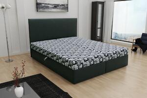Boxspringová postel s úložným prostorem DANIELA COMFORT - 140x200, černá / šedá