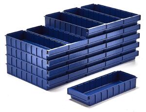AJ Produkty Plastový box DETAIL, 500x188x80 mm, modrý, bal. 24 ks