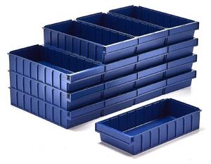 AJ Produkty Plastový box DETAIL, 500x230x100 mm, modrý, bal. 16 ks