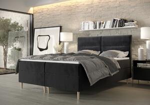 Boxspringová postel s úložným prostorem HENNI COMFORT - 180x200, světlá grafitová
