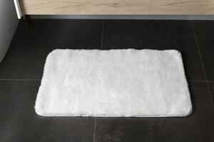 Gedy FUZZY koupelnová předložka, 50x80 cm, 100% polyester, protiskluz, bílá