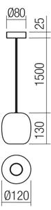 Redo 01-3477 - Lustr na lanku BOOM 1xGU10/10W/230V pr. 12 cm černá