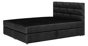 Boxspringová postel s úložným prostorem WALLY COMFORT - 160x200, černá