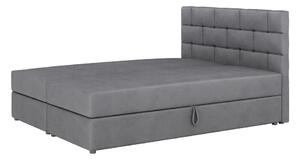 Boxspringová postel s úložným prostorem WALLY COMFORT - 140x200, tmavě šedá