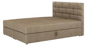 Boxspringová postel s úložným prostorem WALLY COMFORT - 140x200, hnědá