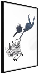 Artgeist Banksy: Shop Until You Drop Velikosti (šířkaxvýška): 20x30, Finální vzhled: Černý rám s paspartou