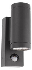 Redo 9453-LED Venkovní nástěnné svítidlo se senz. VINCE 2xLED/3W/230V IP54 antr