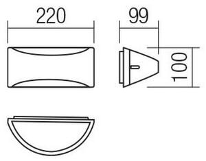 Redo 90191 - LED Venkovní nástěnné svítidlo SCUDO LED/10W/230V 3000K IP54 antr