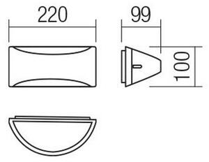 Redo 90192 - LED Venkovní nástěnné svítidlo SCUDO LED/10W/230V 3000K IP54 hnědá