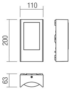 Redo 90484 - LED Venkovní nástěnné svítidlo WARP LED/8W/230V 3000K IP44 hnědá