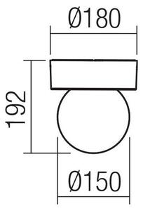 Redo 90641 - Venkovní stropní svítidlo BULK 1xE27/28W/230V IP44 antracit