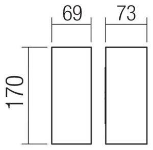Redo 90636 - LED Venkovní svítidlo SONNY 2xLED/5W/230V 2200/4000K IP54 antracit