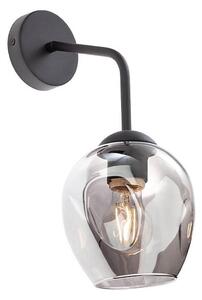 Redo 01-2618 - Nástěnná lampa PIERCE 1xE27/42W/230V černá/kouřová