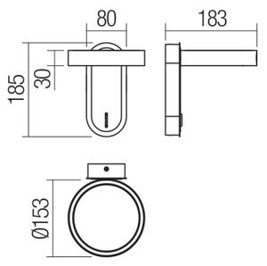 Redo 01-3764 - LED Nástěnné svítidlo KEEN LED/6W/230V CRI 90 černá