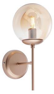 Redo 01-2942 - Nástěnná lampa MUNDI 1xE14/28W/230V měď/kouřová