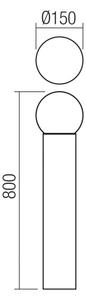 Redo 90643 - Venkovní lampa BULK 1xE27/28W/230V 80 cm IP44 antracit