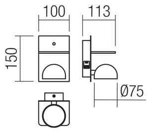 Redo 01-3491 - LED Nástěnné bodové svítidlo SEIBI LED/7W/230V USB CRI 90 bílá
