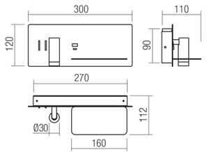 Redo 01-3316 - LED Nástěnné bodové svítidlo BROOK LED/8W/230V + LED/3W USB černá