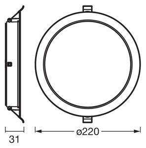 Osram - SADA 6x LED Podhledové svítidlo ESSENTIAL LED/18W/230V pr. 22 cm bílá
