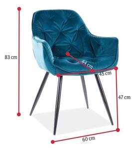 Jídelní židle BERRY Velvet, 45x83x44, bluvel 28