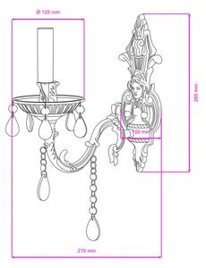 BRILAGI - Nástěnná lampa CLASSIC 1xE14/60W/230V mosaz