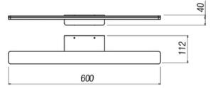Redo 01-2504- LED Koupelnové osvětlení zrcadla BARRIO LED/17,25W/230V IP44 černá