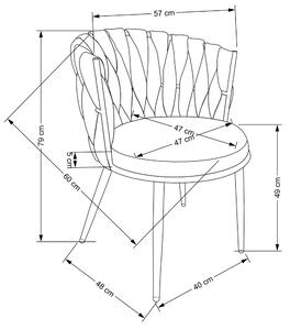 Jídelní židle SCK-517 šedá/zlatá