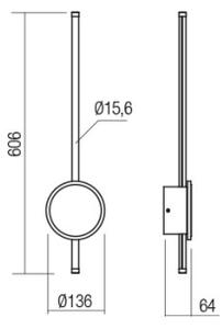 Redo 01-2700 - LED Nástěnné svítidlo DIAZ LED/18W/230V CRI 90 zlatá