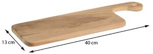 Excellent Houseware Prkénko na krájení Teak, teakové dřevo, 40x13 cm