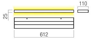 Redo 01-3555 - LED Nástěnné svítidlo SEED LED/30W/230V černá