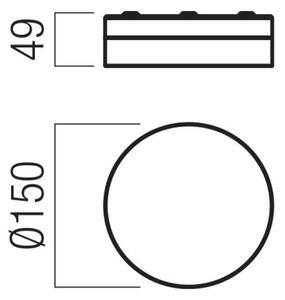 Redo 01-3725 - LED Stropní svítidlo FRISBI LED/8W/230V IP44 chrom