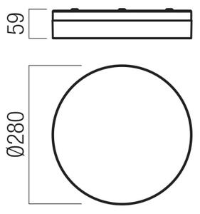Redo 01-3732 - LED Stropní svítidlo FRISBI LED/18W/230V 3000/4000K IP44 bílá