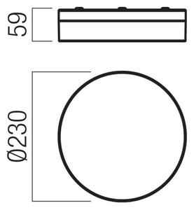 Redo 01-3727 - LED Stropní svítidlo FRISBI LED/12W/230V 3000/4000K IP44 chrom
