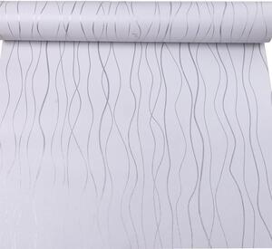 Samolepící tapety 45 cm x 10 m IMPOL TRADE 9032 stříbrné vlnovky samolepící tapety