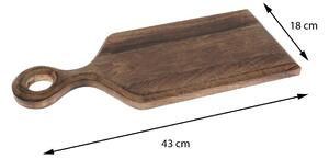 Excellent Houseware Prkénko na krájení Dark Mango, mangové dřevo, 43x18 cm