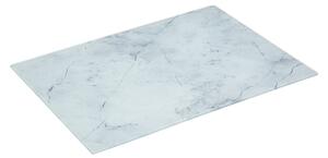 Prkénko na krájení Glass Marble, bílá, 40x30 cm