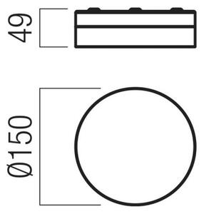Redo 01-3729 - LED Stropní svítidlo FRISBI LED/8W/230V IP44 bílá