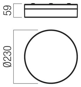 Redo 01-3735 - LED Stropní svítidlo FRISBI LED/12W/230V 3000/4000K IP44 černá