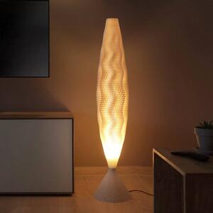 Stojací lampa Koral z biomateriálu, linen, 115 cm