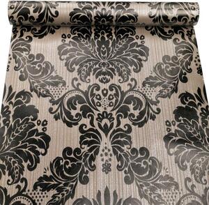 Samolepící tapety 45 cm x 10 m IMPOL TRADE 9148 zámecký vzor černý na hnědém podkladu samolepící tapety