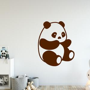 Živá Zeď Samolepka Roztomilá panda Barva: černá