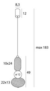 MAXLIGHT P0591 - LED Lustr na lanku BORA LED/10W/230V pr. 22 cm bílá/černá