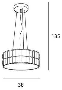 MAXLIGHT P0236 - Lustr na lanku DIAMANTE 5xG9/42W/230V pr. 38 cm chrom