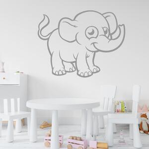 Živá Zeď Samolepka Dětský sloník Barva: černá
