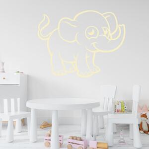 Živá Zeď Samolepka Dětský sloník Barva: černá