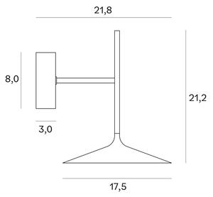 MAXLIGHT W0303 - LED Nástěnná lampa HANA LED/6W/230V černá